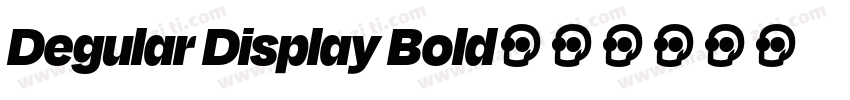 Degular Display Bold字体转换